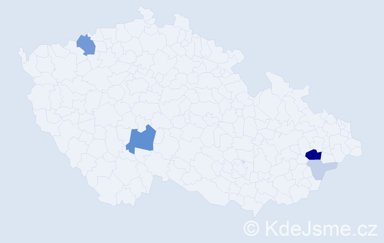 Příjmení: 'Baričiak', počet výskytů 17 v celé ČR