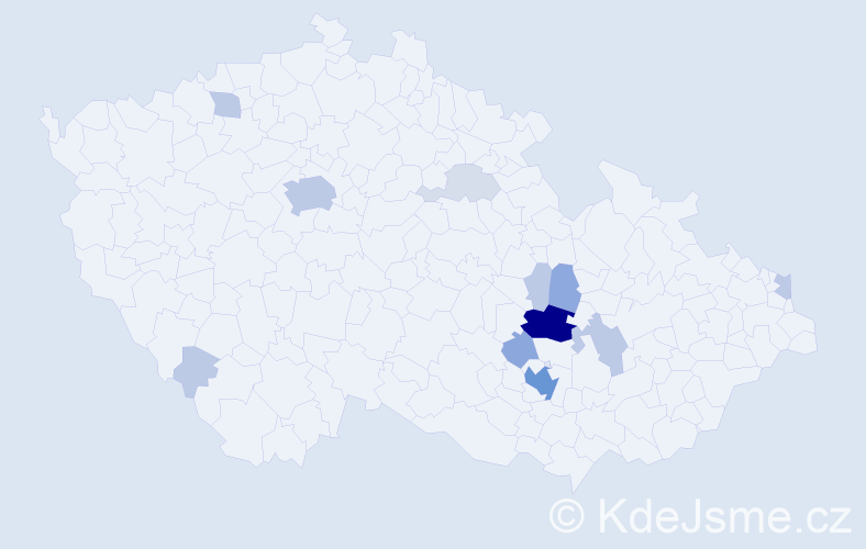 Příjmení: 'Trmačová', počet výskytů 46 v celé ČR