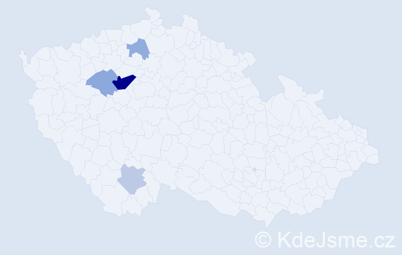 Příjmení: 'Modroch', počet výskytů 11 v celé ČR