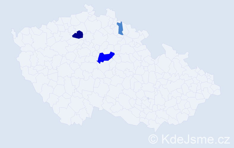 Příjmení: 'Netyk', počet výskytů 6 v celé ČR