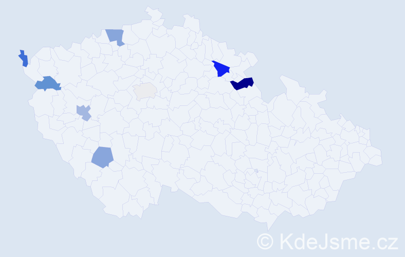 Příjmení: 'Vorochta', počet výskytů 12 v celé ČR