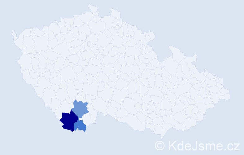 Příjmení: 'Russfellová', počet výskytů 17 v celé ČR