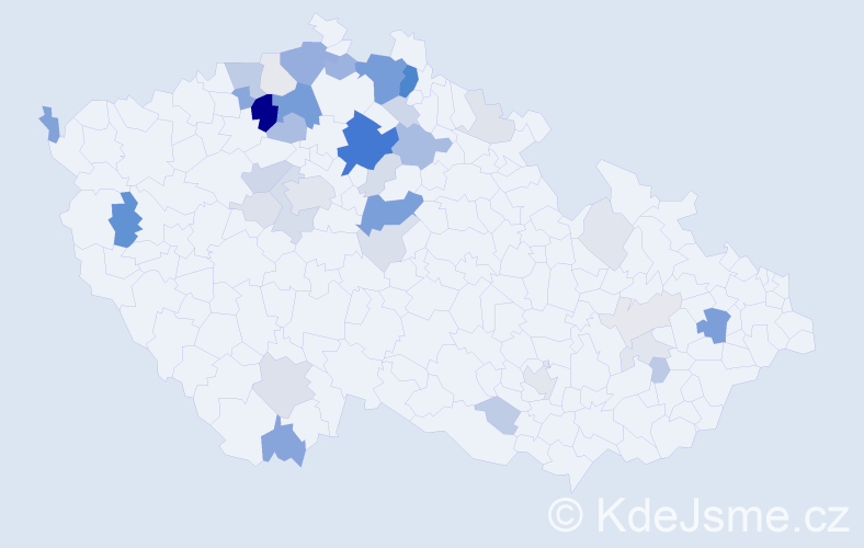 Příjmení: 'Špringlová', počet výskytů 137 v celé ČR