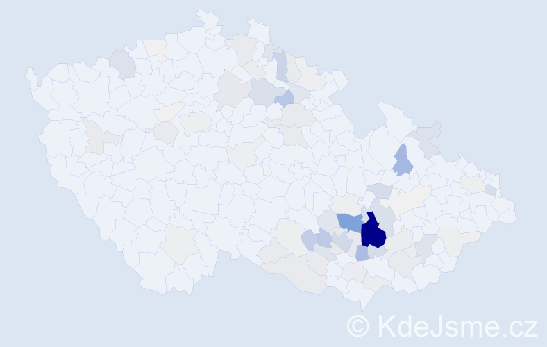Příjmení: 'Gottvald', počet výskytů 338 v celé ČR
