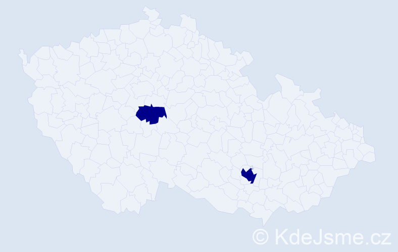 Příjmení: 'Dessová', počet výskytů 2 v celé ČR