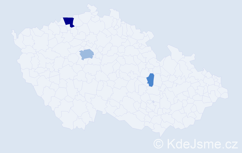 Příjmení: 'Volečková', počet výskytů 7 v celé ČR