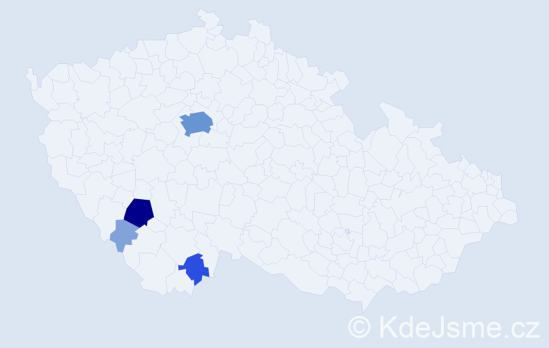 Příjmení: 'Švalb', počet výskytů 18 v celé ČR