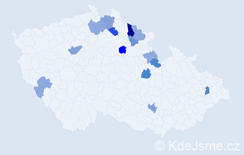 Příjmení: 'Dražkovič', počet výskytů 44 v celé ČR