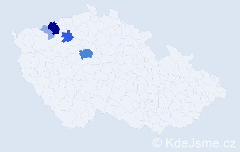 Příjmení: 'Pimplová', počet výskytů 11 v celé ČR
