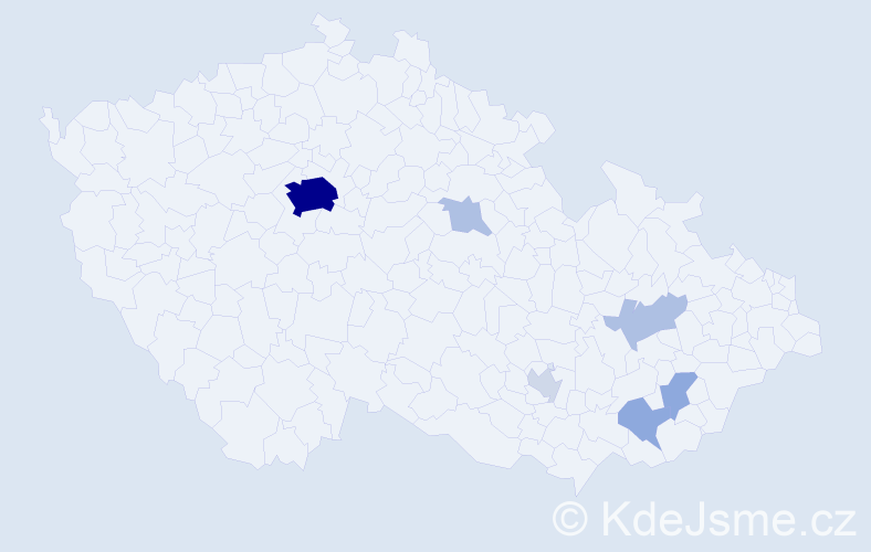 Příjmení: 'Benson', počet výskytů 26 v celé ČR