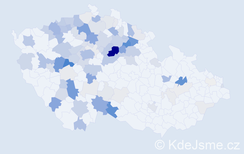Příjmení: 'Kárová', počet výskytů 346 v celé ČR