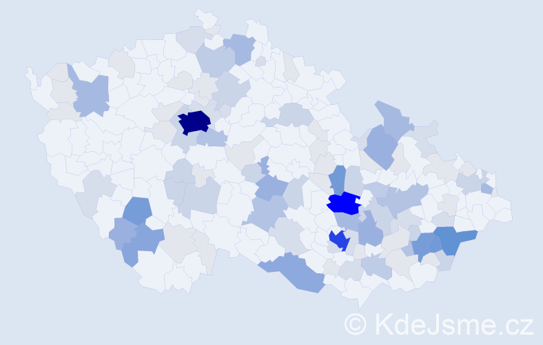 Příjmení: 'Řezníková', počet výskytů 367 v celé ČR