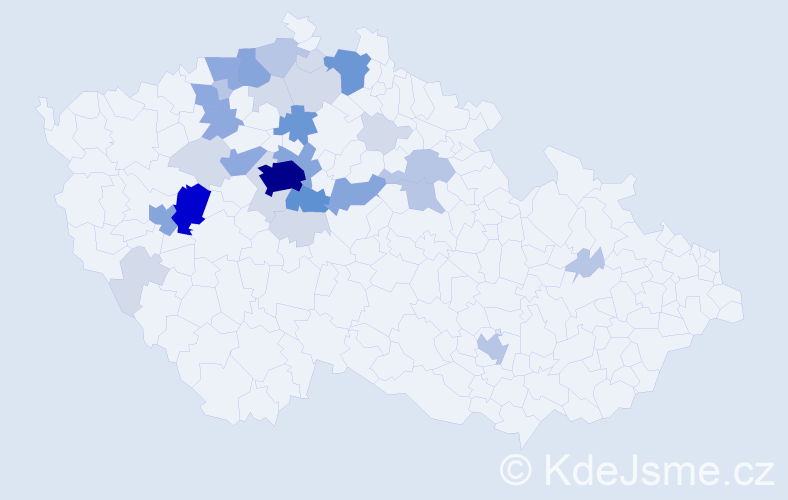 Příjmení: 'Krchovová', počet výskytů 99 v celé ČR