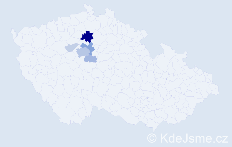 Příjmení: 'Korint', počet výskytů 18 v celé ČR