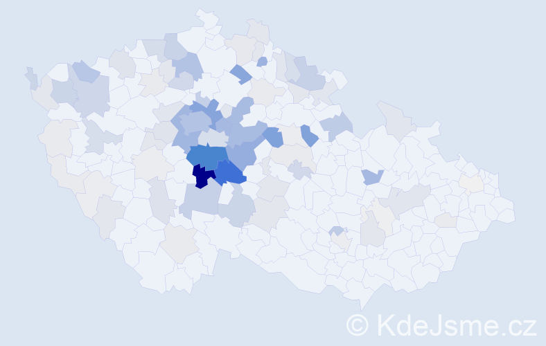 Příjmení: 'Pěkný', počet výskytů 478 v celé ČR