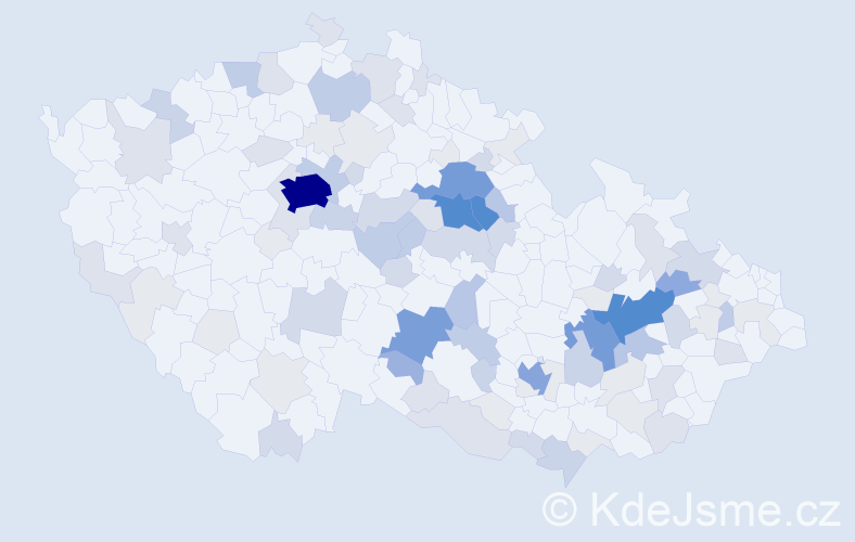 Příjmení: 'Polednová', počet výskytů 362 v celé ČR