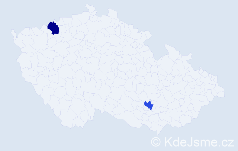 Příjmení: 'Karimy', počet výskytů 3 v celé ČR