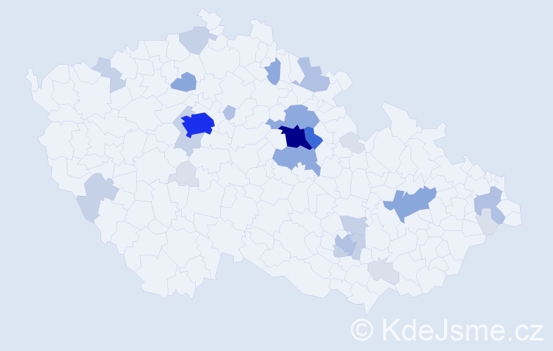 Příjmení: 'Mandysová', počet výskytů 105 v celé ČR