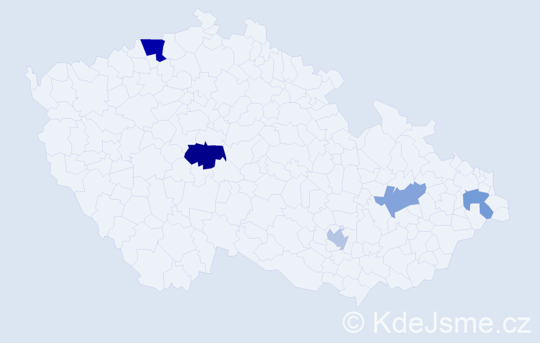 Příjmení: 'Gloneková', počet výskytů 8 v celé ČR