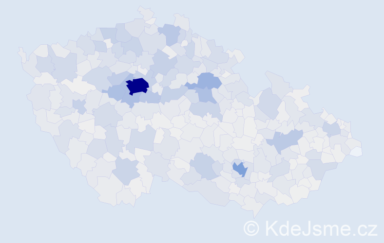 Příjmení: 'Malý', počet výskytů 6588 v celé ČR