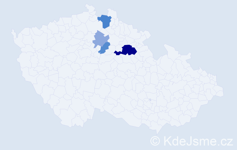 Příjmení: 'Bereščák', počet výskytů 11 v celé ČR