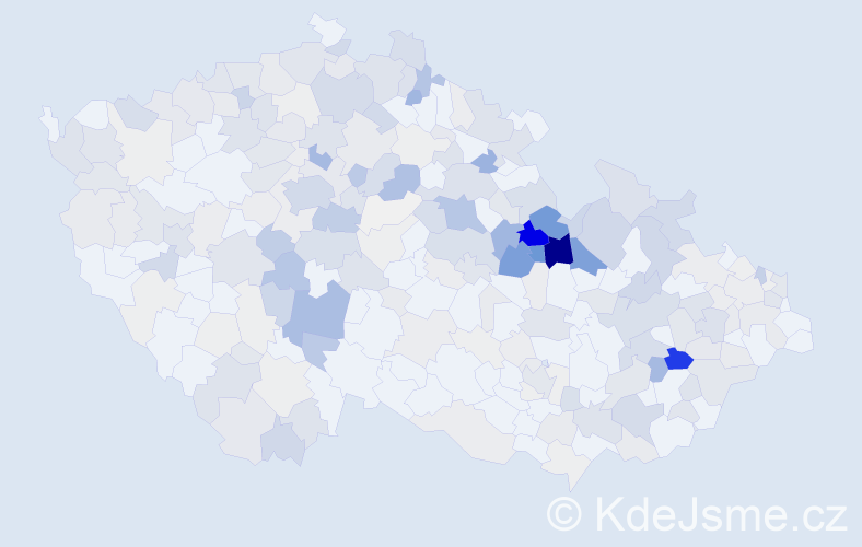 Příjmení: 'Pecháček', počet výskytů 1077 v celé ČR