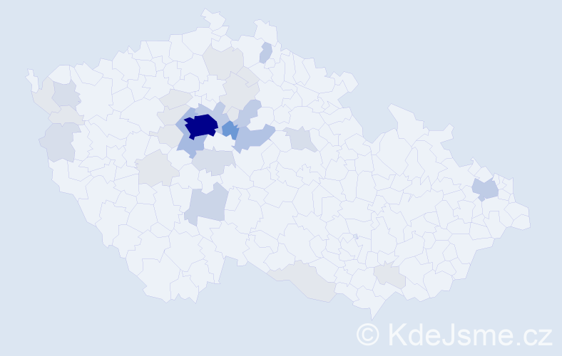 Příjmení: 'Klinderová', počet výskytů 104 v celé ČR