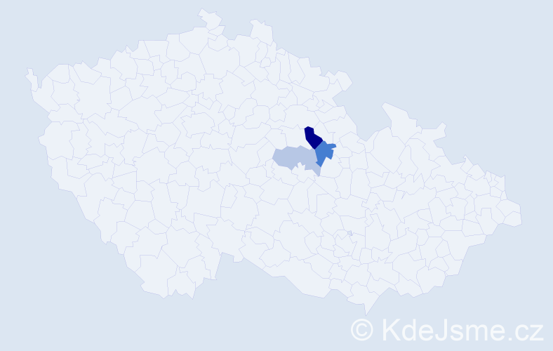 Příjmení: 'Bahrij', počet výskytů 5 v celé ČR