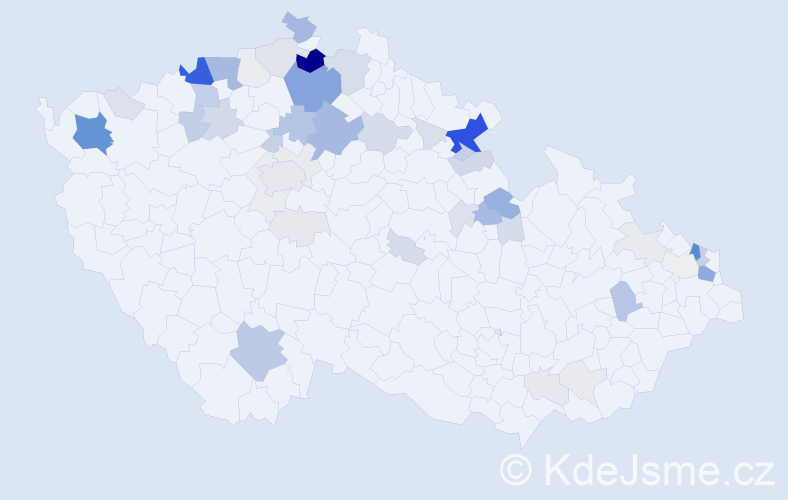 Příjmení: 'Turko', počet výskytů 219 v celé ČR