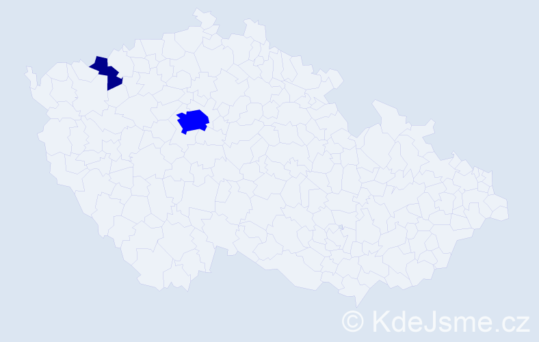 Příjmení: 'Kurkiewiczová', počet výskytů 3 v celé ČR