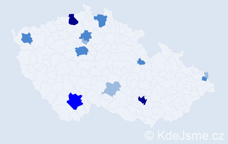 Příjmení: 'Krautschneider', počet výskytů 26 v celé ČR