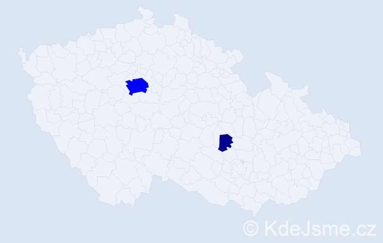 Příjmení: 'Nemrah', počet výskytů 3 v celé ČR