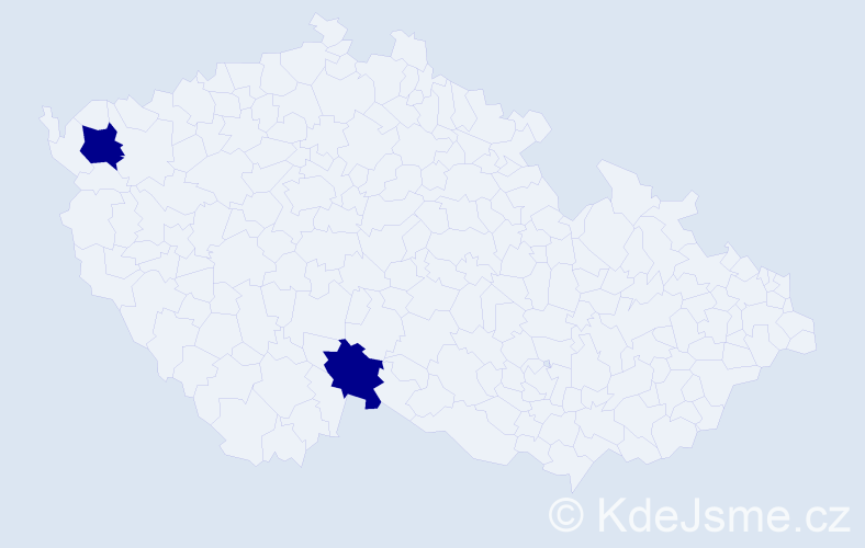 Příjmení: 'Czendreyová', počet výskytů 4 v celé ČR