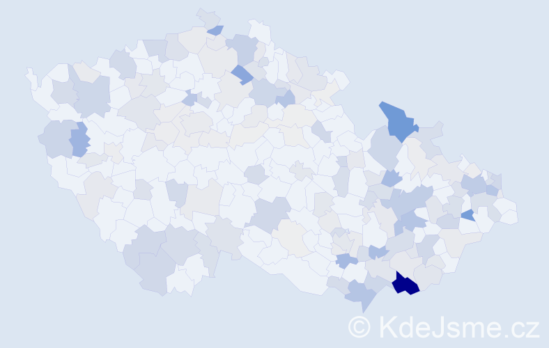 Příjmení: 'Ivanová', počet výskytů 562 v celé ČR