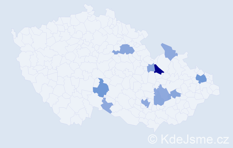 Příjmení: 'Loučný', počet výskytů 27 v celé ČR