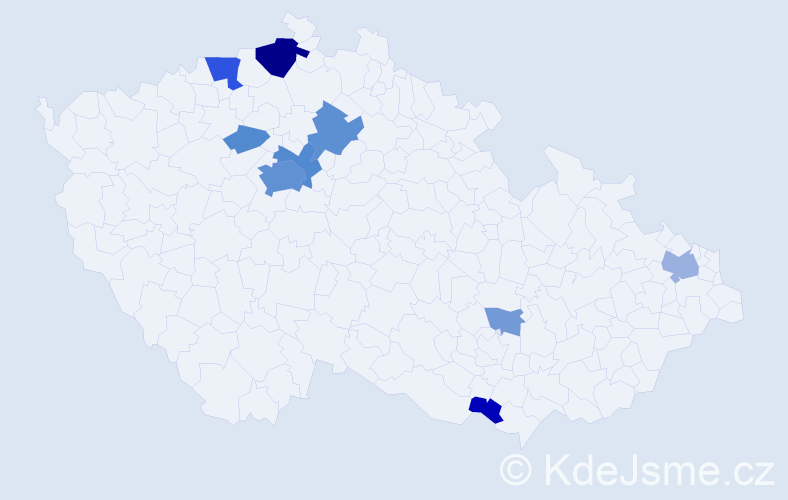Příjmení: 'Issa', počet výskytů 31 v celé ČR