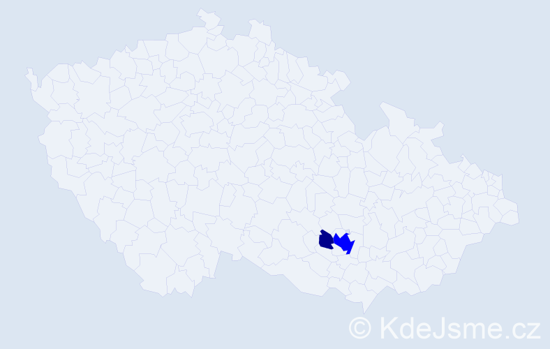Příjmení: 'Grudnik', počet výskytů 5 v celé ČR
