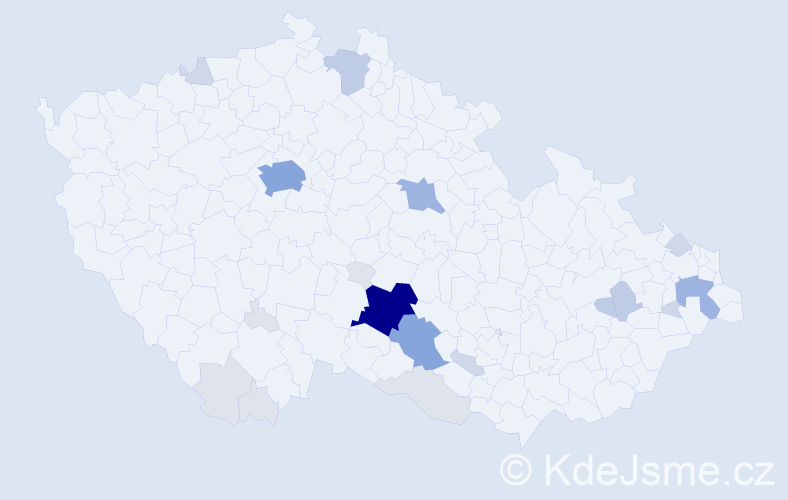 Příjmení: 'Zdarsová', počet výskytů 76 v celé ČR