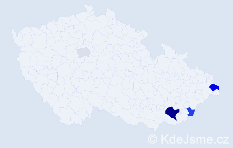 Příjmení: 'Krayem', počet výskytů 11 v celé ČR