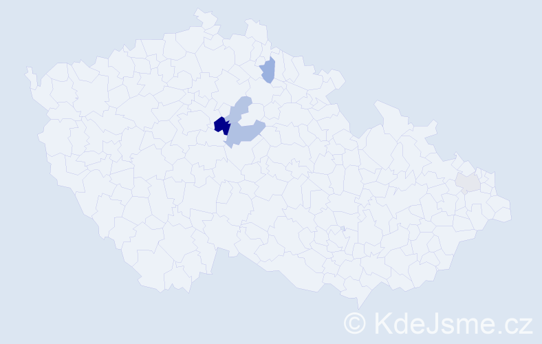 Příjmení: 'Stražáková', počet výskytů 9 v celé ČR