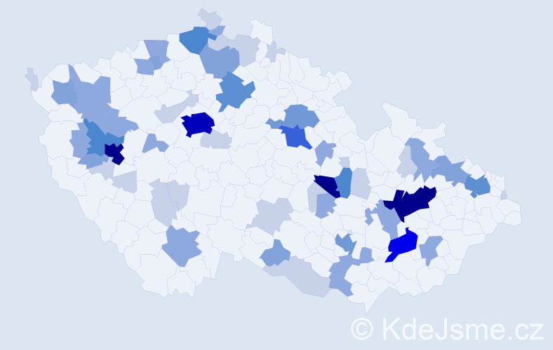 Příjmení: 'Schafferová', počet výskytů 171 v celé ČR