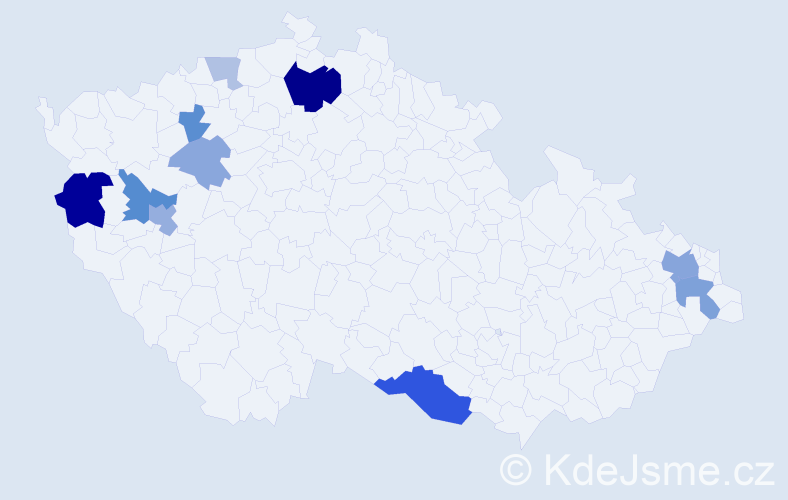 Příjmení: 'Kasincová', počet výskytů 26 v celé ČR