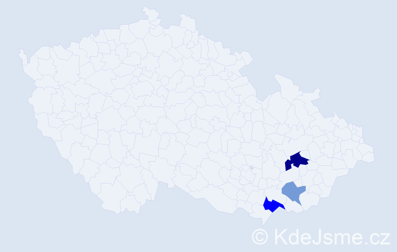 Příjmení: 'Chlapečka', počet výskytů 6 v celé ČR