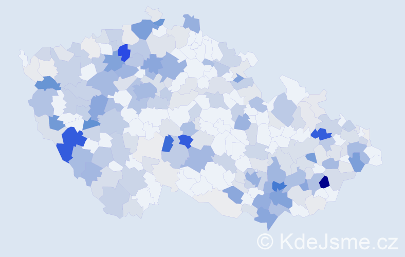 Příjmení: 'Kalivoda', počet výskytů 837 v celé ČR