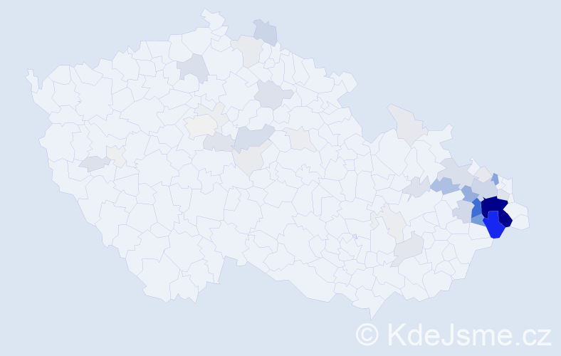 Příjmení: 'Vyvial', počet výskytů 204 v celé ČR