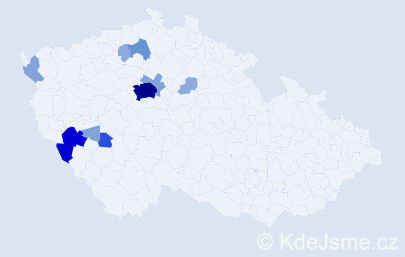 Příjmení: 'Taitl', počet výskytů 31 v celé ČR