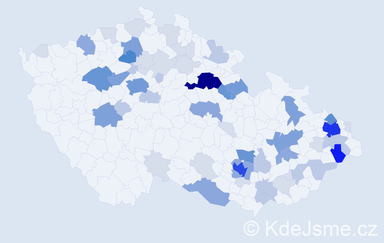 Příjmení: 'Pinková', počet výskytů 195 v celé ČR