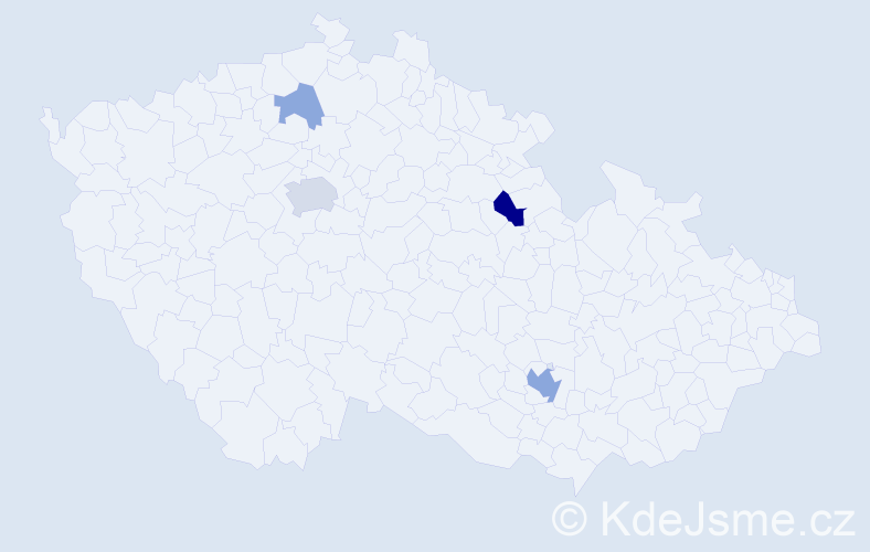 Příjmení: 'Lesenská', počet výskytů 10 v celé ČR