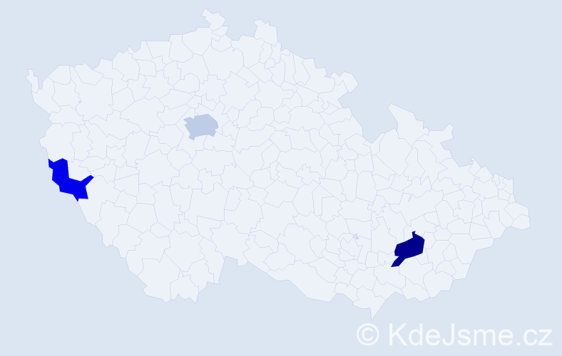 Příjmení: 'Ocknechtová', počet výskytů 5 v celé ČR