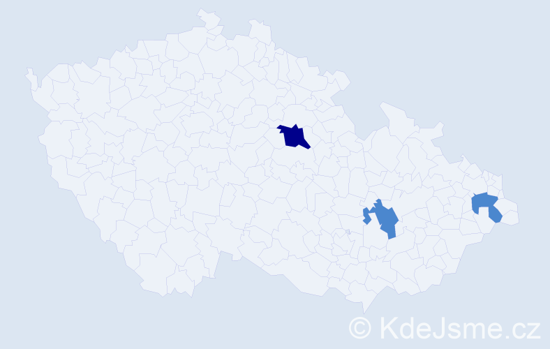 Příjmení: 'Capayová', počet výskytů 5 v celé ČR